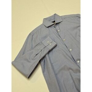 Men's Hugo Boss Sharp Fit Light Blue Long Sleeve Button Up Shirt Cotton L